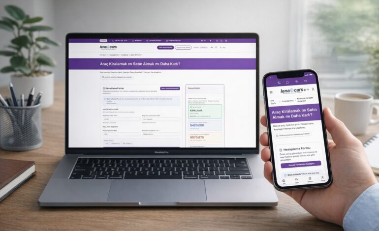 Araç Satın Almak mı, Kiralamak mı? LenaCars Yeni Karşılaştırma Hizmetini Devreye Aldı