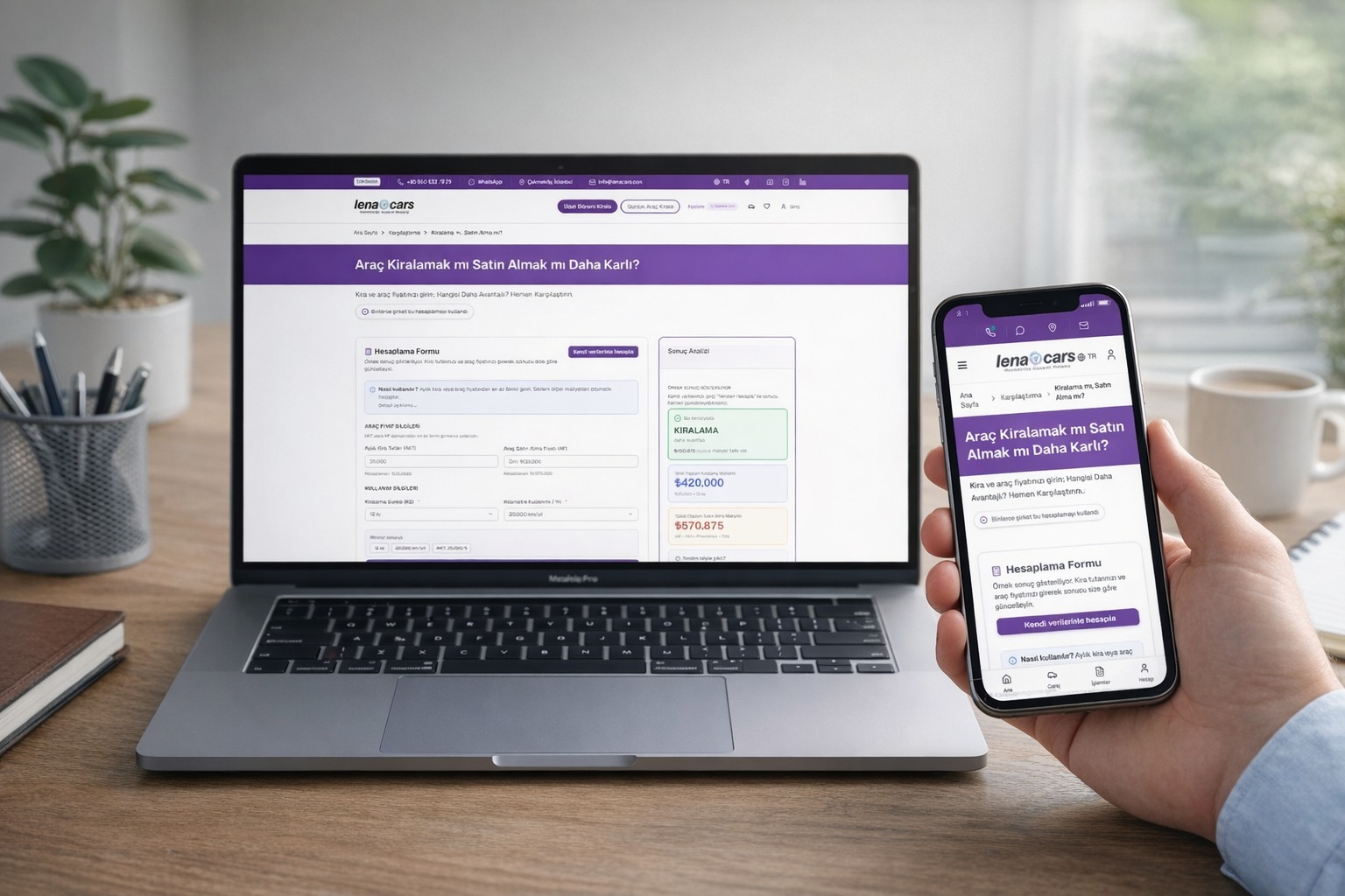 Araç Satın Almak mı, Kiralamak mı? LenaCars Yeni Karşılaştırma Hizmetini Devreye Aldı
